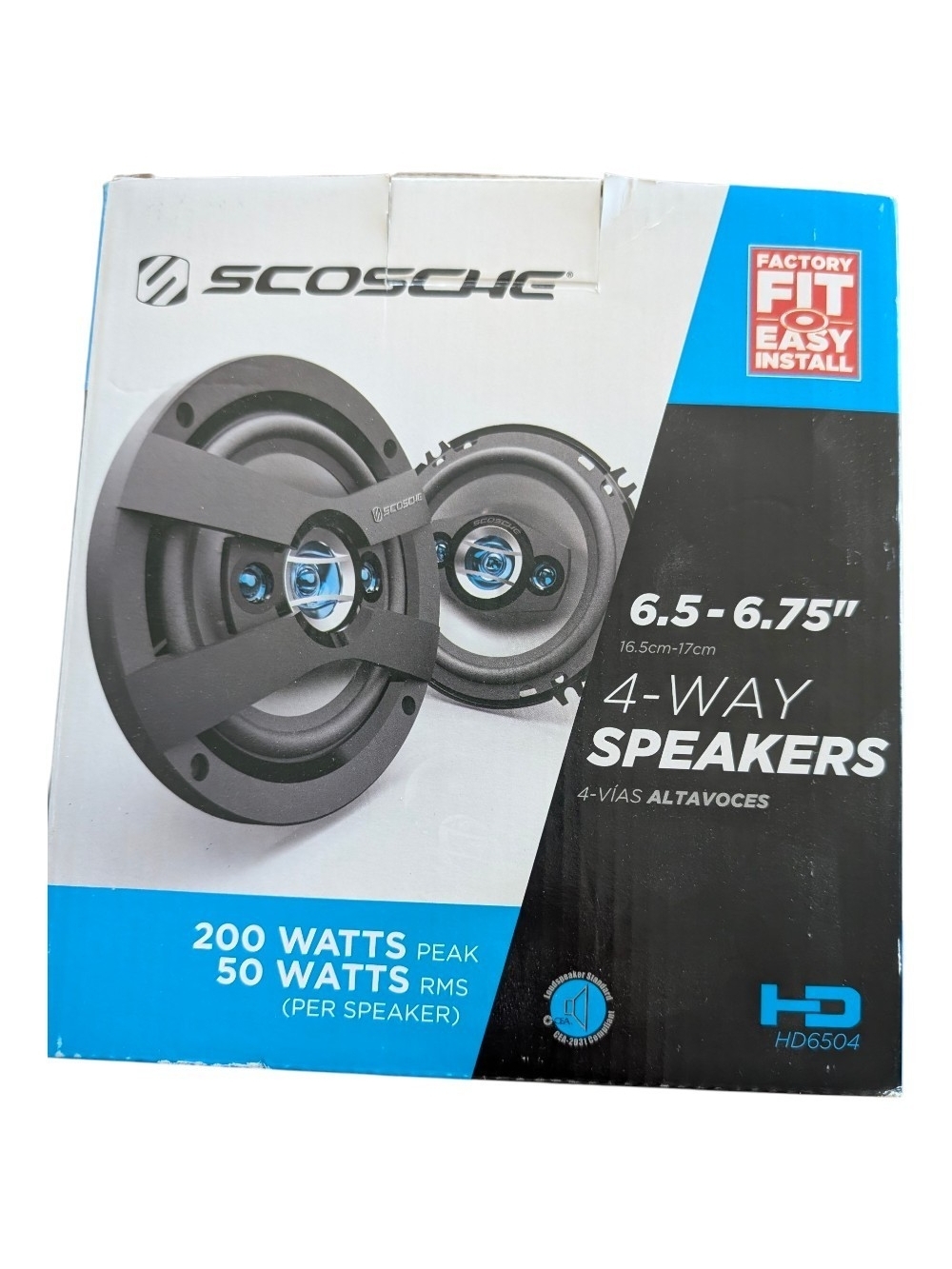 6.5-6.75" 4-Way Car Speaker - Black
